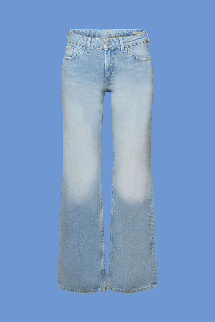 Flared retro jeans, BLUE LIGHT WASHED, detail image number 7