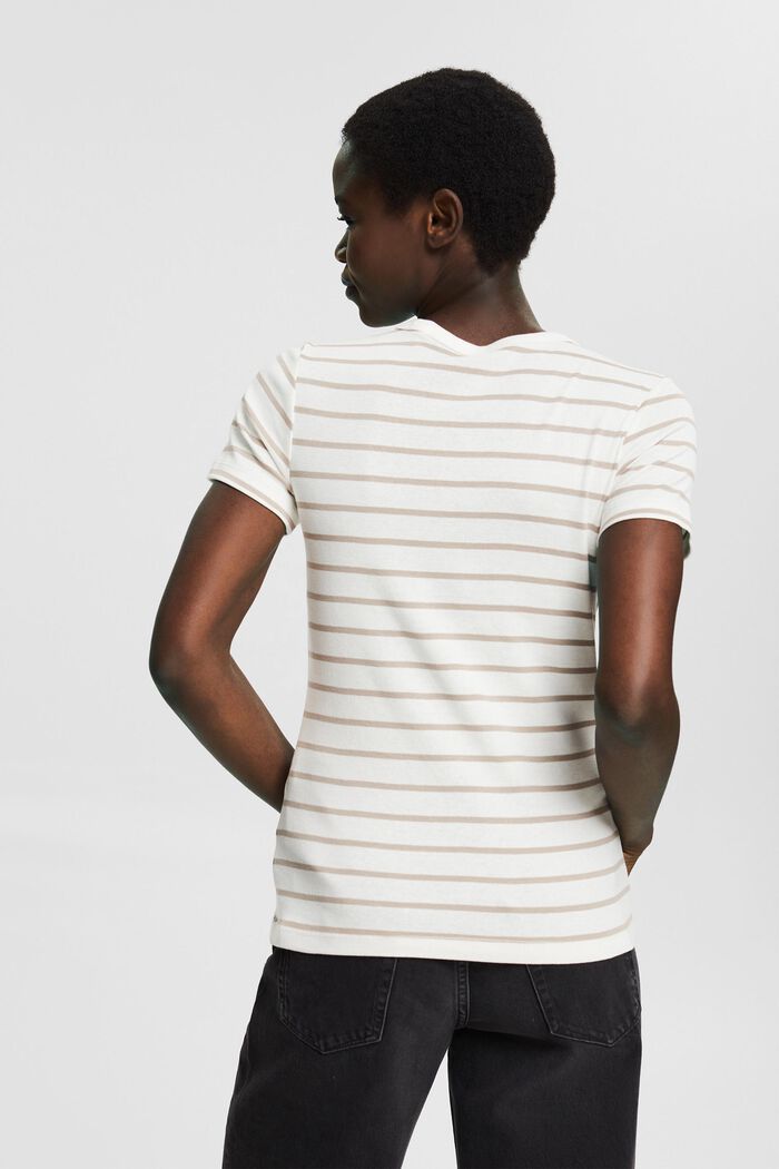 Striped T-shirt, 100% organic cotton, OFF WHITE, detail image number 3