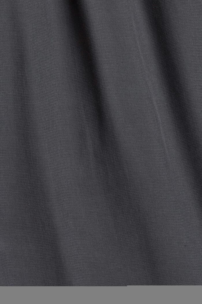 Blouse with frills, LENZING™ ECOVERO™, ANTHRACITE, detail image number 4