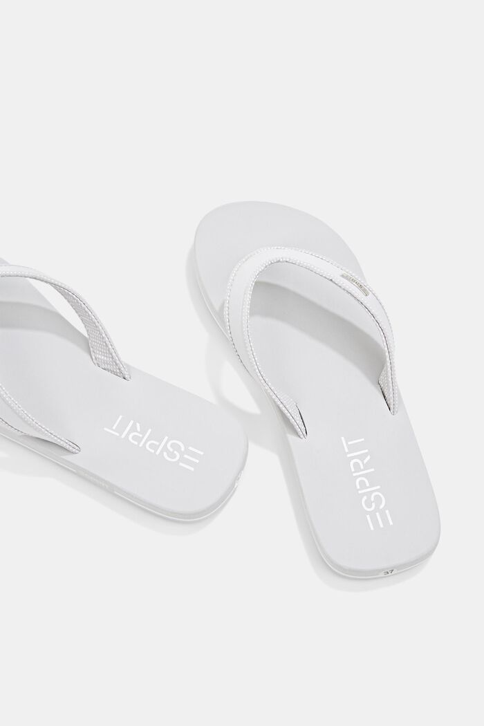 Thong sandals with fabric straps, LIGHT GREY, detail image number 3