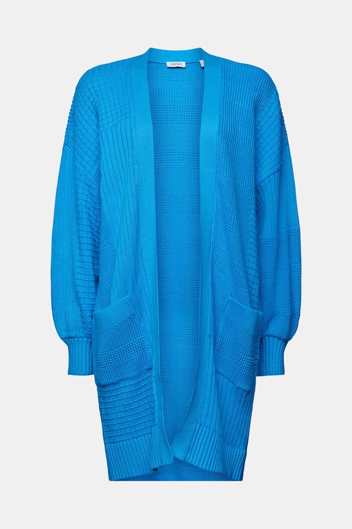 Structured Knit Cardigan, BLUE, detail image number 6