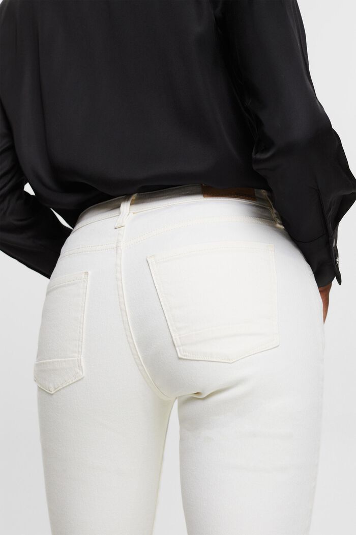 Mid-rise straight jeans, OFF WHITE, detail image number 4