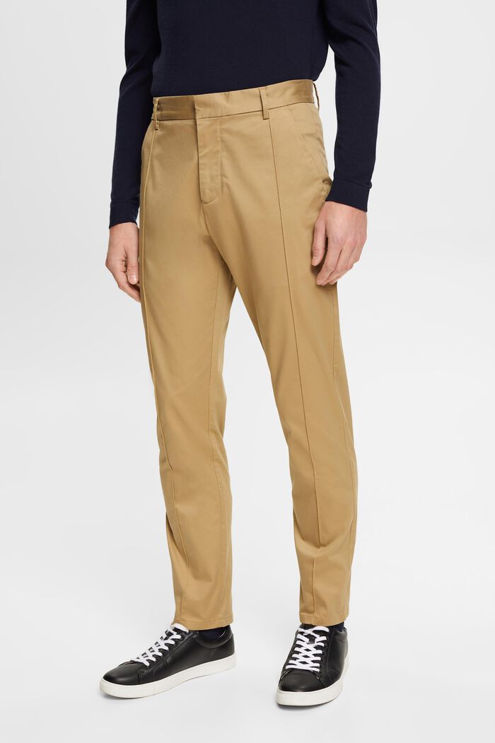 Pintuck trousers, KHAKI BEIGE, detail image number 0