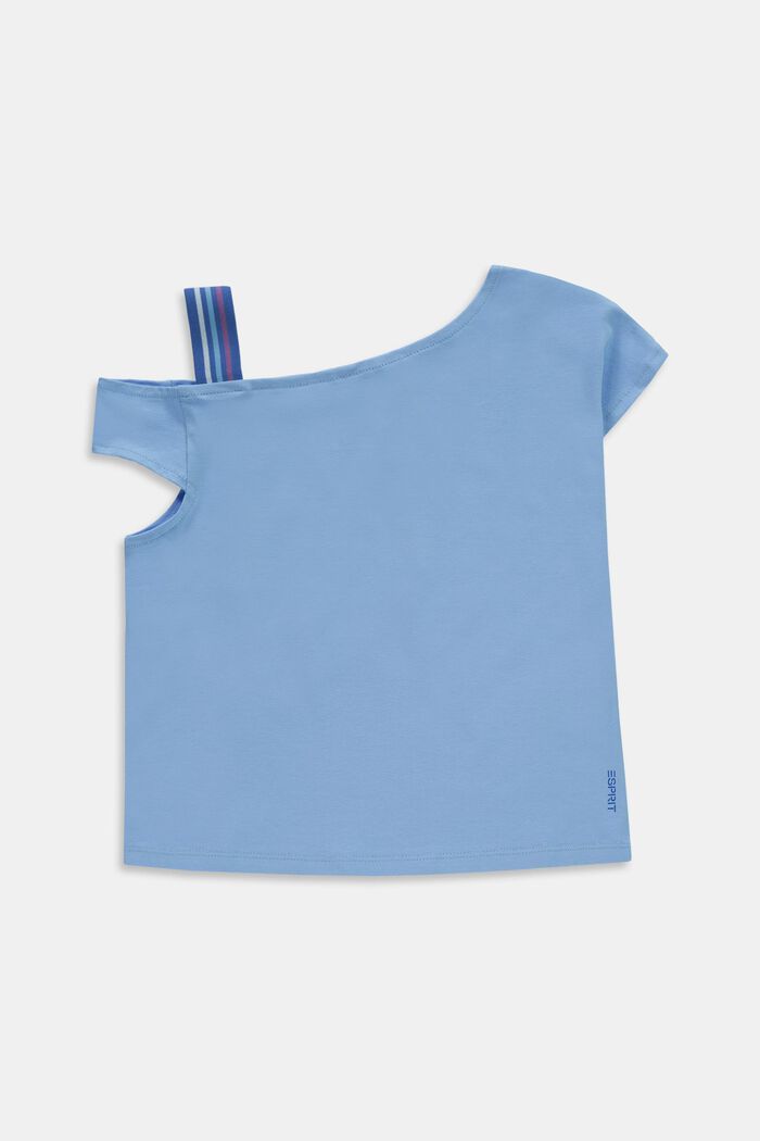 T-shirt with an asymmetric neckline, BRIGHT BLUE, detail image number 0