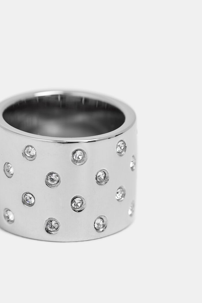 Statement ring with zirconia, SILVER, detail image number 1