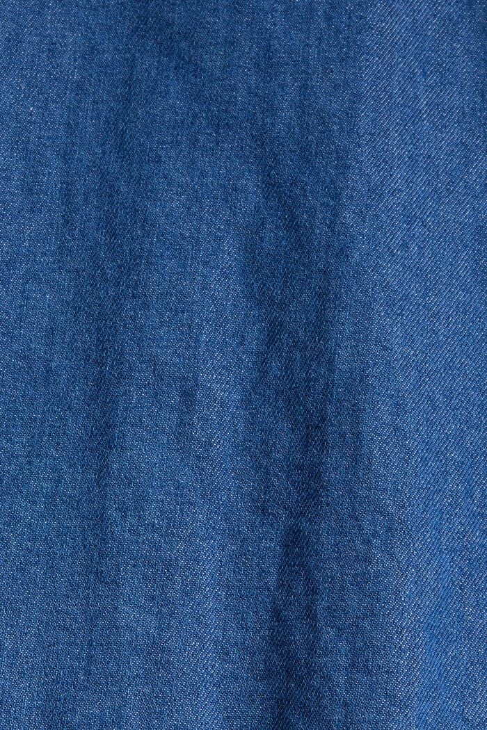Denim shirt in 100% cotton, BLUE MEDIUM WASHED, detail image number 4