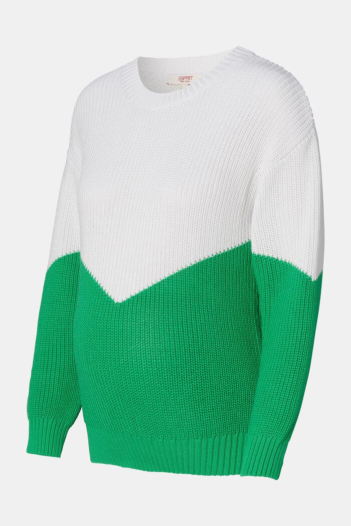 MATERNITY Two-Tone Sweater, BRIGHT WHITE, detail image number 4