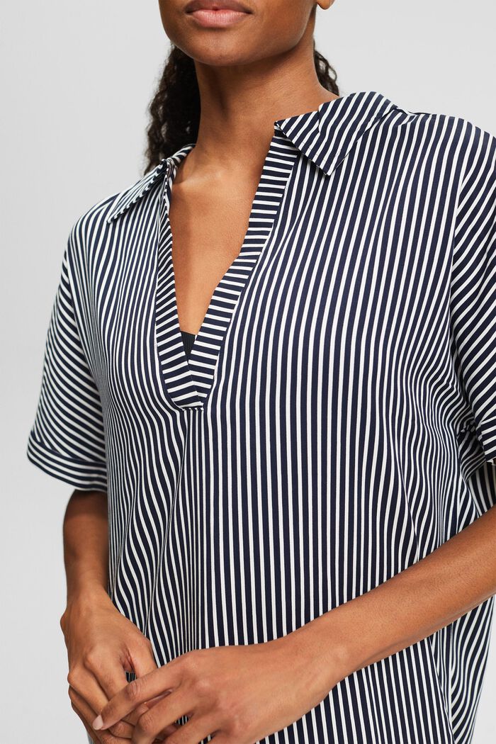 Striped Tunic Dress, NAVY, detail image number 3