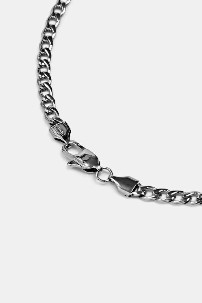 Chain necklace in shiny metal, SILVER, detail image number 1