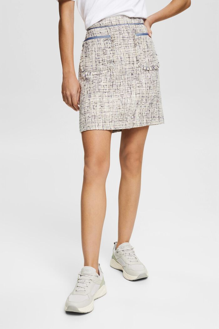 BOUCLÉ mix + match skirt, NAVY, detail image number 0