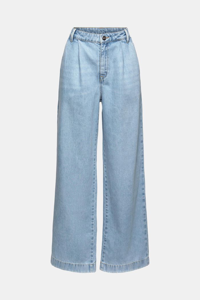 Wide-leg jeans, BLUE LIGHT WASHED, detail image number 7
