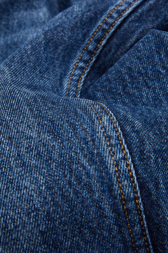 Mid-Rise Straight Jeans, BLUE DARK WASHED, detail image number 6