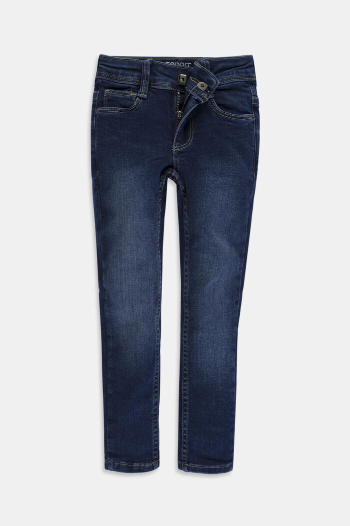 Stretch jeans available in different widths with an adjustable waistband, BLUE LIGHT WASHED, detail image number 0