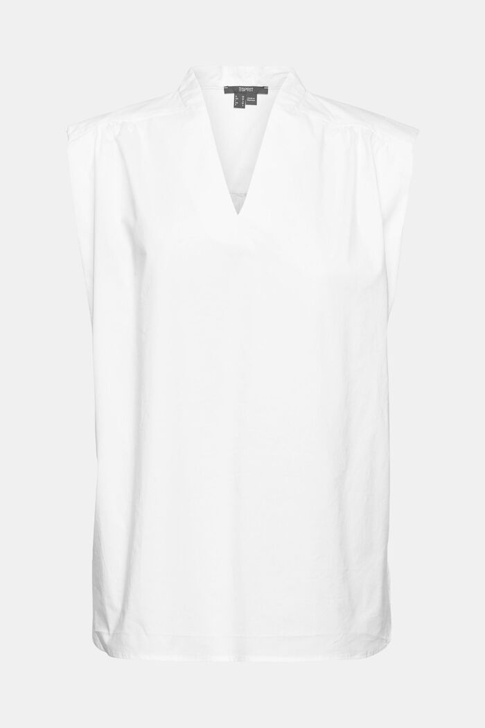 V-neck blouse , WHITE, detail image number 6