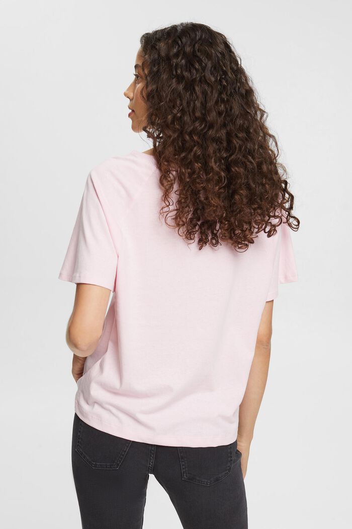Linen blend: printed T-shirt, LIGHT PINK, detail image number 3