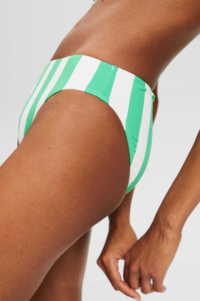 Hipster Striped Microfiber Briefs, NEW GREEN, detail image number 1
