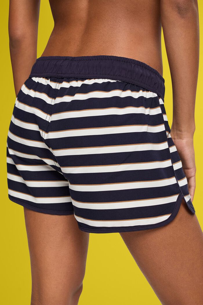 Striped beach shorts, NAVY, detail image number 4