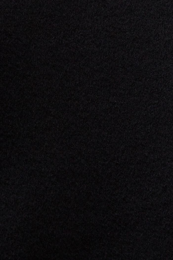 Wool-Cashmere Double-Breasted Coat, BLACK, detail image number 5