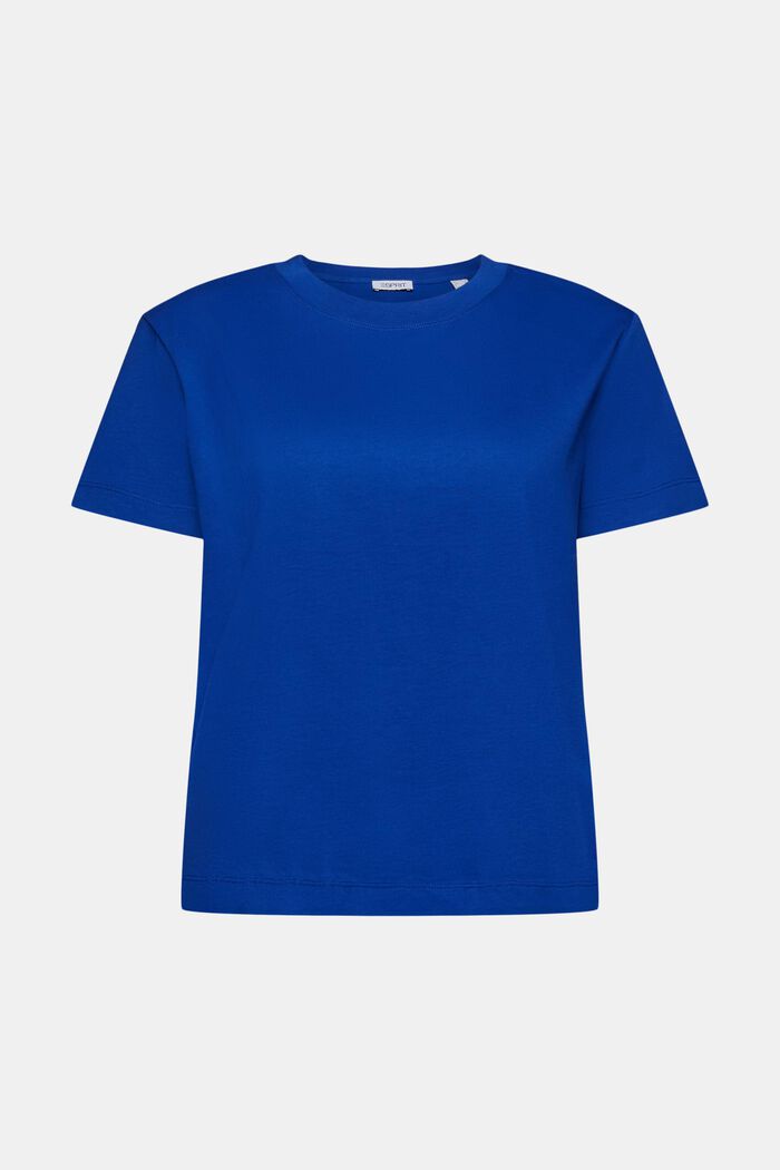 Cotton Crewneck T-Shirt, BRIGHT BLUE, detail image number 5