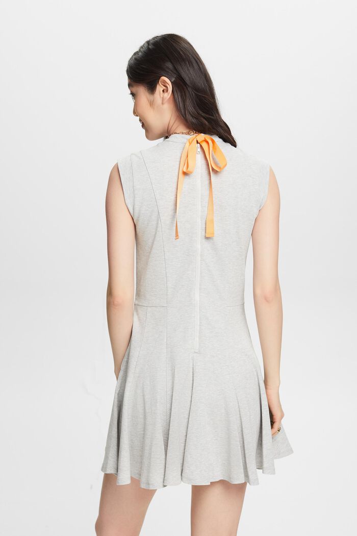 Tie-Back A-Line Mini Dress, LIGHT GREY, detail image number 2