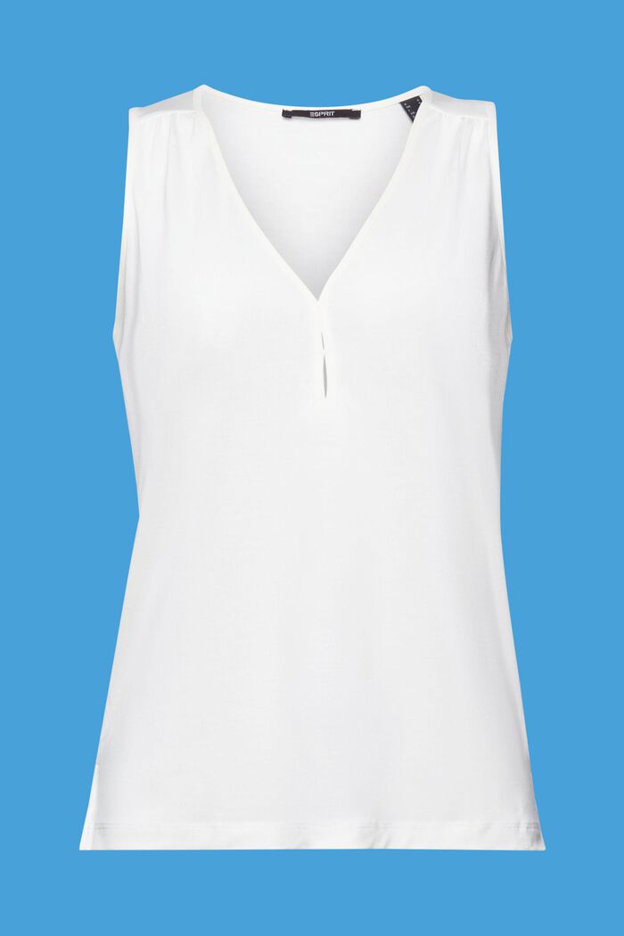 Jersey top, TENCEL™ lyocell, WHITE, detail image number 7