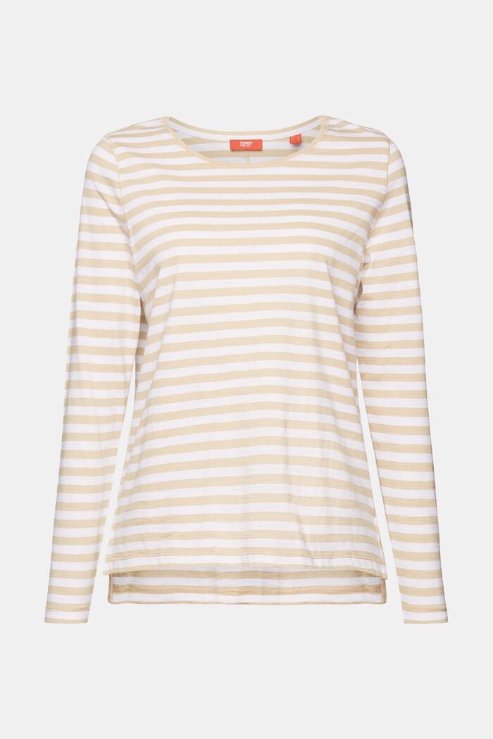 Striped Long Sleeve Top, SAND, detail image number 6
