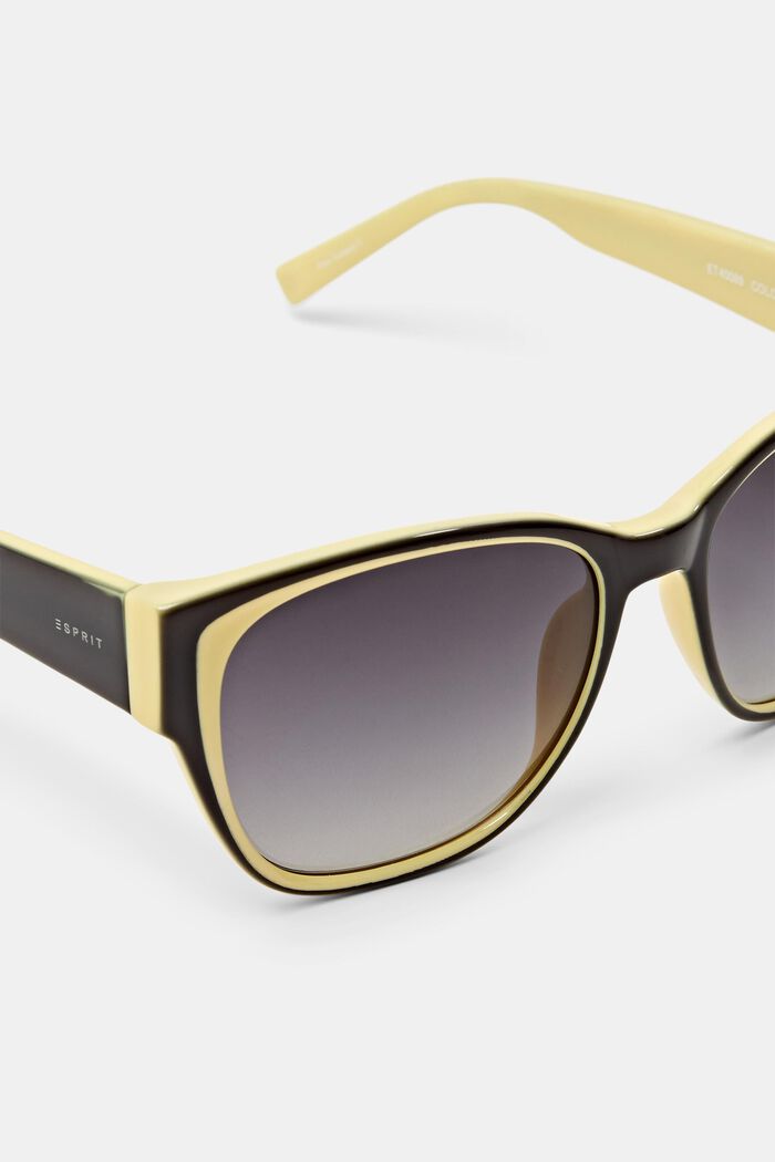 Two-Tone Cat-Eye Sunglasses, YELLOW, detail image number 1