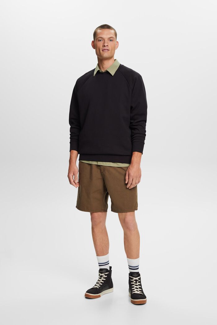 Basic sweatshirt, cotton blend, BLACK, detail image number 1