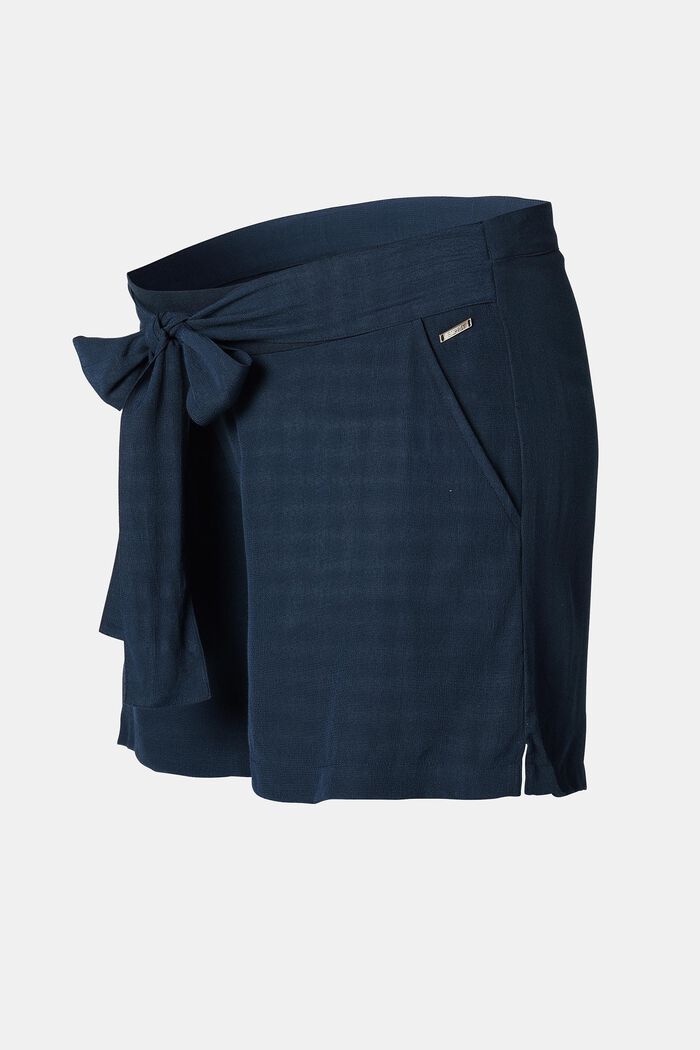 Shorts with an under-bump waistband, BLACK, overview