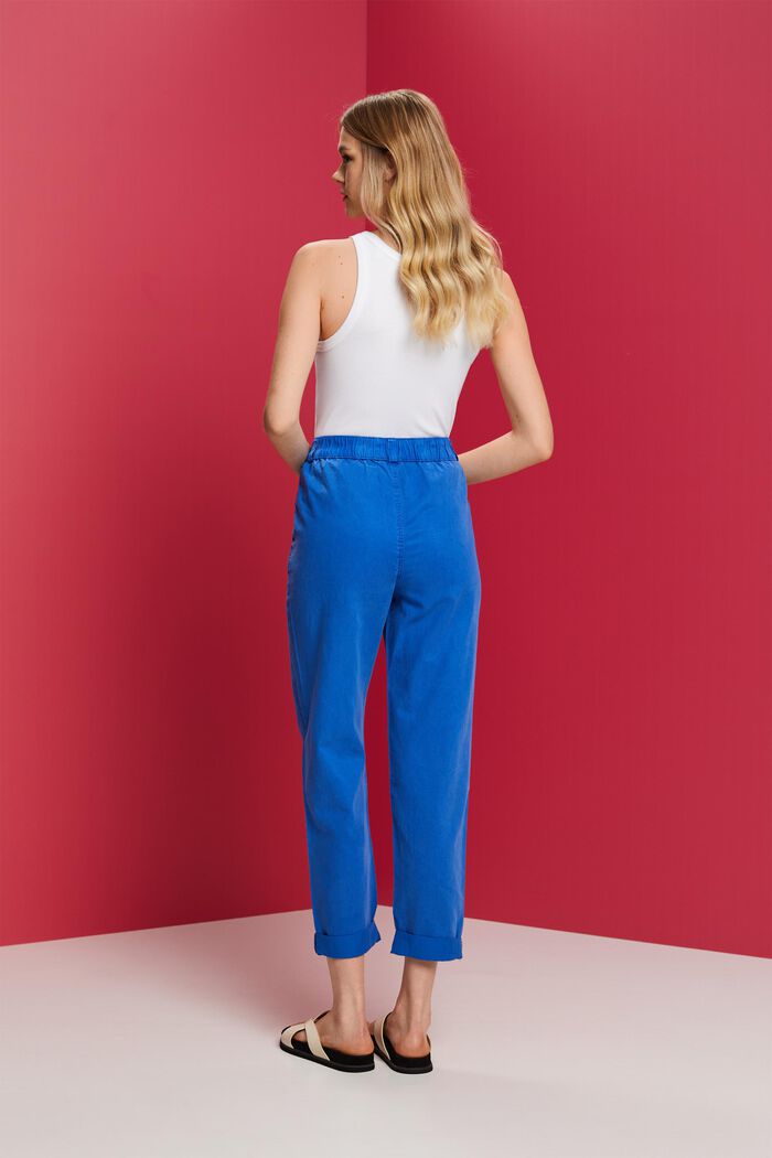 Chino Pull-On Cropped Pants, BRIGHT BLUE, detail image number 3