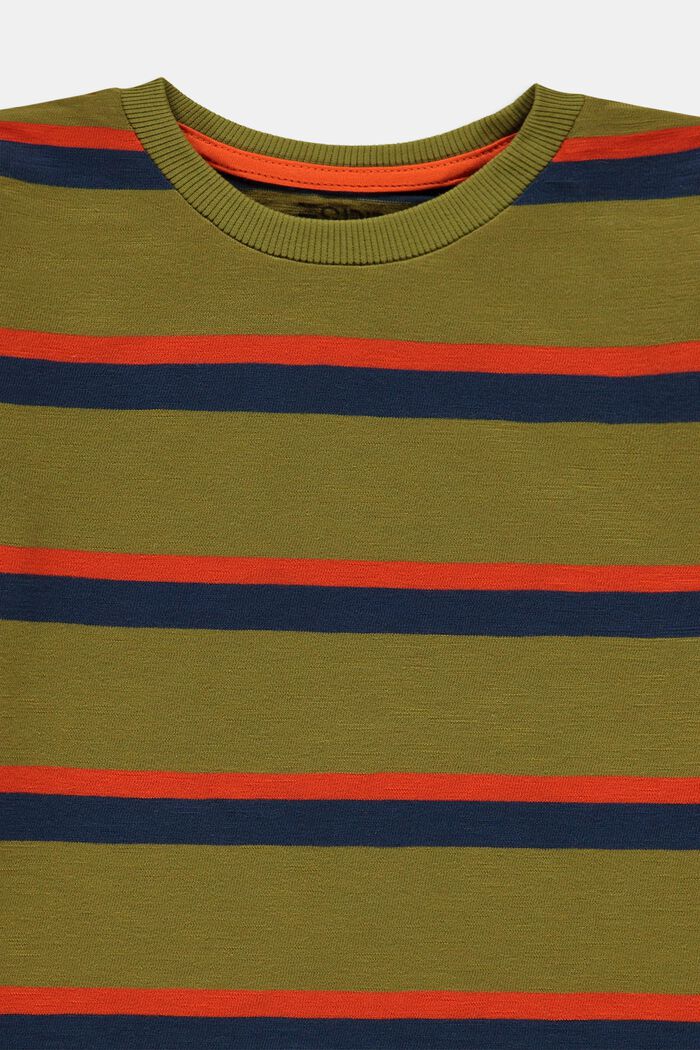 Striped T-shirt in 100% cotton, KIWI, detail image number 2