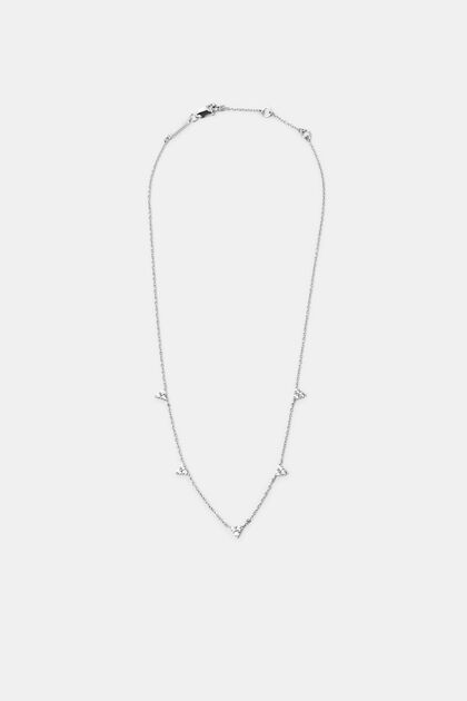 Sterling silver necklace with zirconia