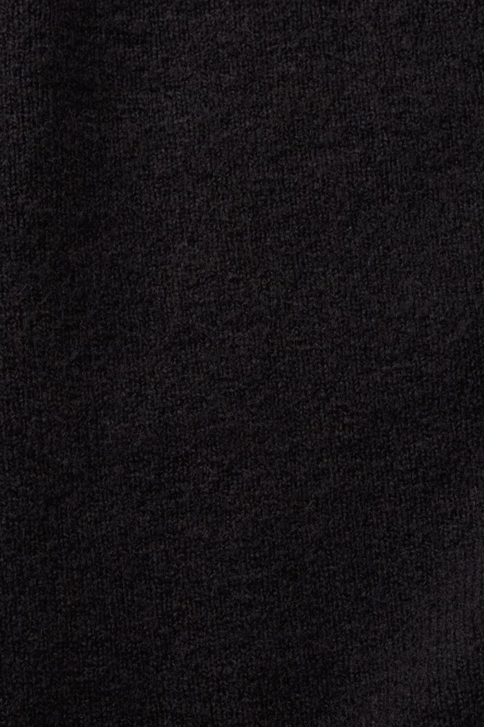 Buttoned V-neck cardigan, wool blend, BLACK, detail image number 5