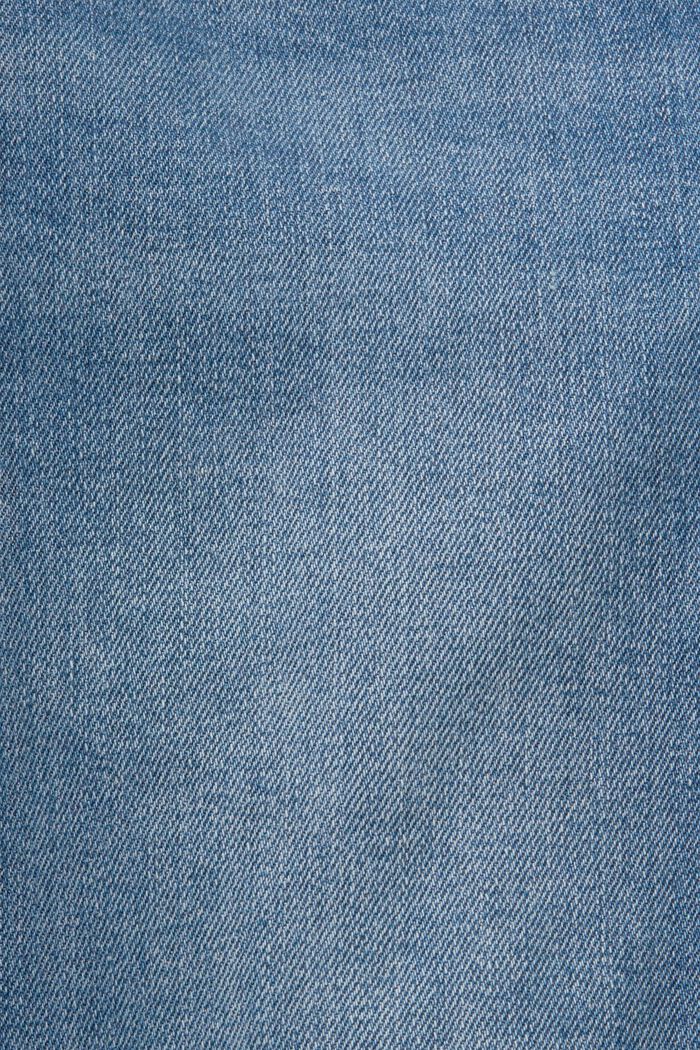Cotton mid-rise jeans with a kick flare, BLUE MEDIUM WASHED, detail image number 6