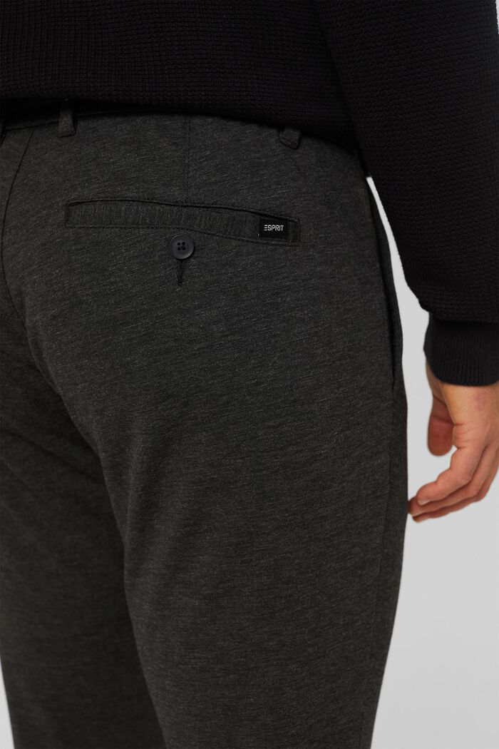 Stretch trousers with an elasticated waistband, ANTHRACITE, detail image number 5