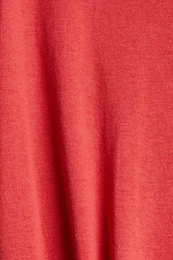Knit jumper with linen, RED, detail image number 1