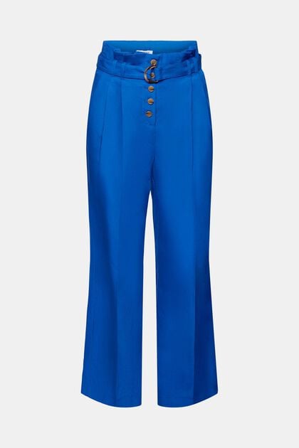 Cropped High-Rise Culotte Pants