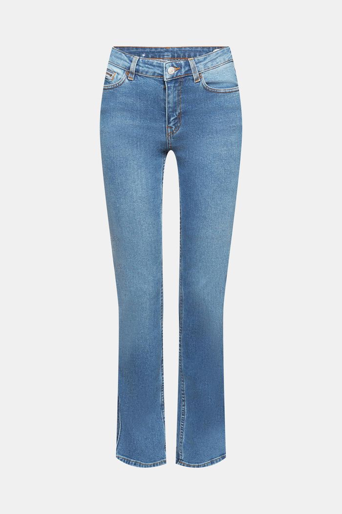 High-rise straight leg jeans, BLUE LIGHT WASHED, detail image number 7