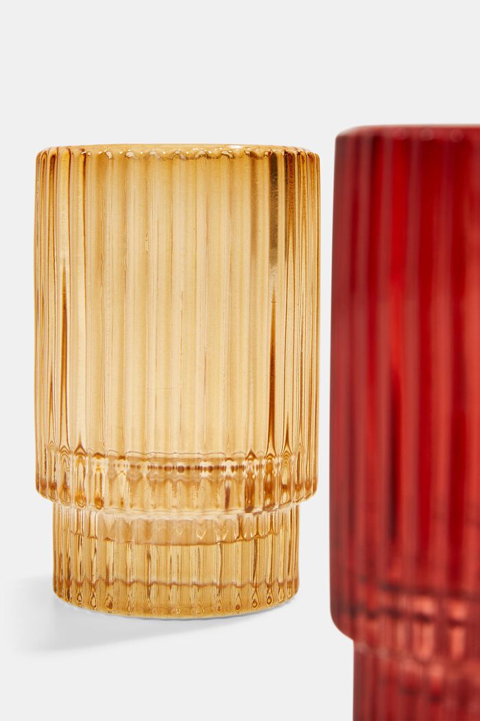 Set of two coloured candle jars, RED, detail image number 1
