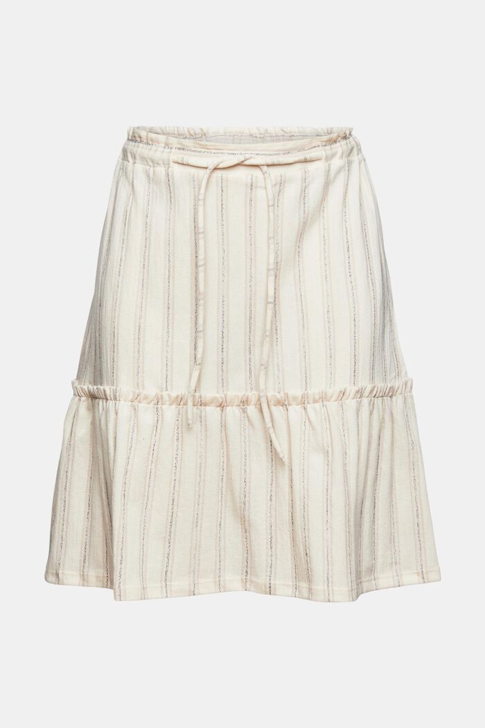 Drawstring skirt made of blended cotton, OFF WHITE, detail image number 6