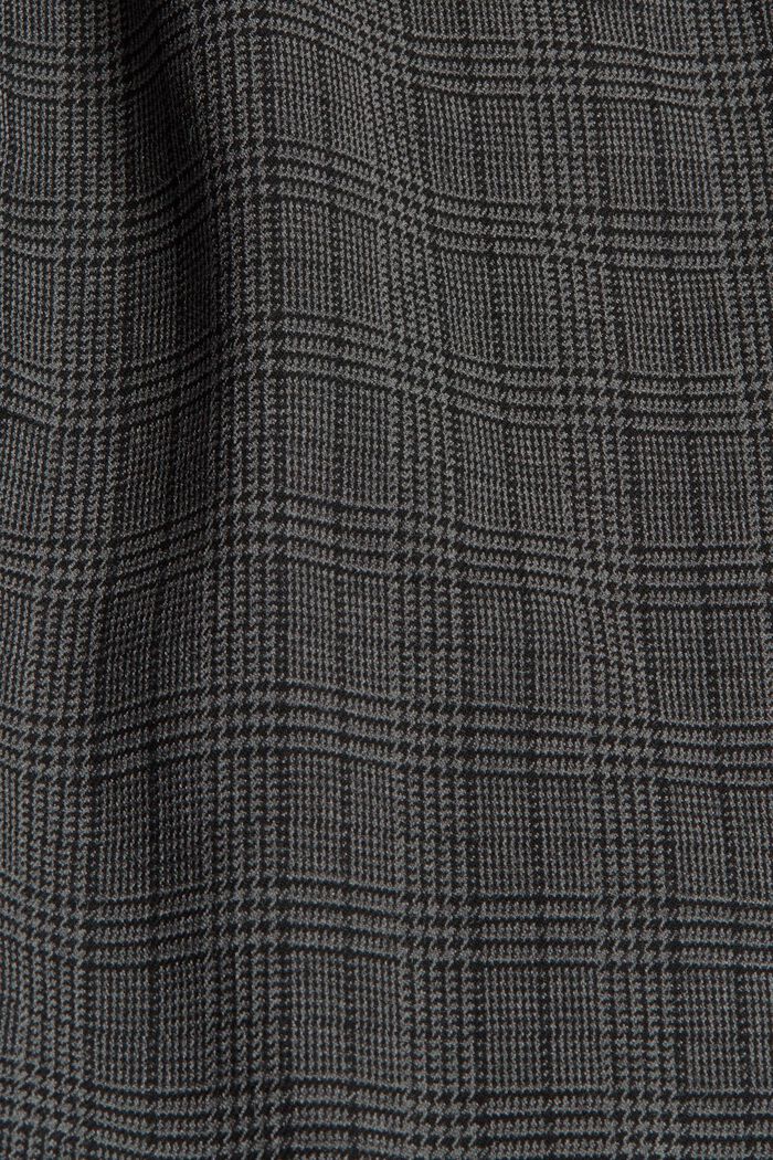 Cropped check trousers with an elasticated waistband, DARK GREY, detail image number 4