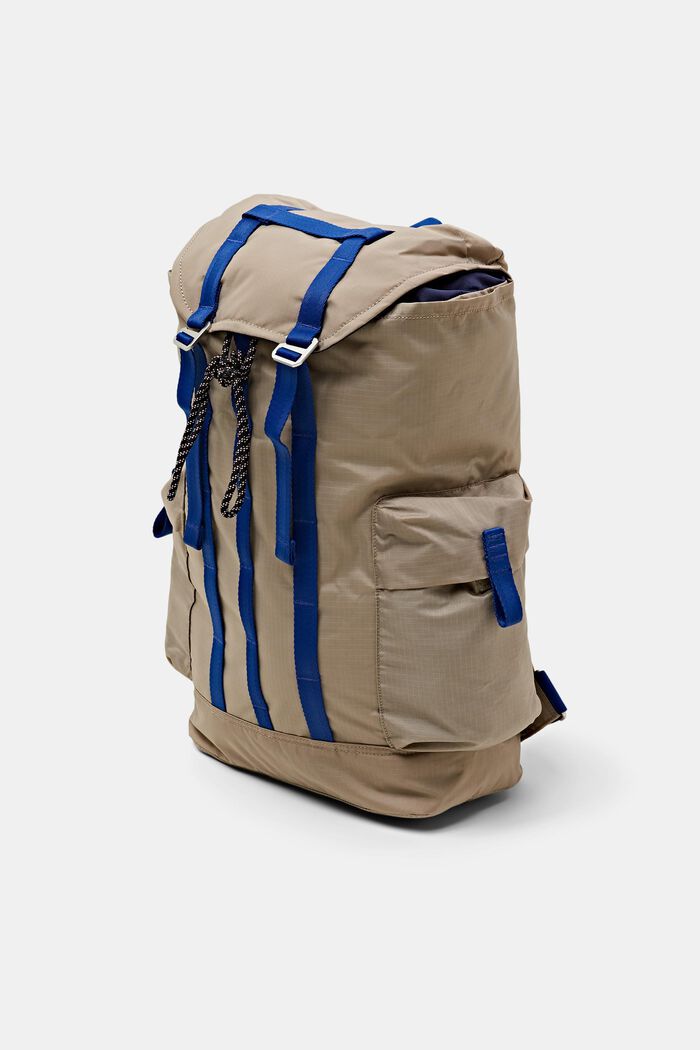 Two-Tone Ripstop Backpack, LIGHT TAUPE, detail image number 2