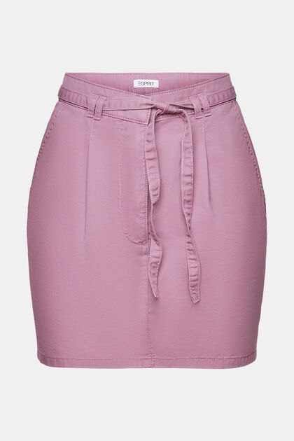 Belted Chino Mini Skirt