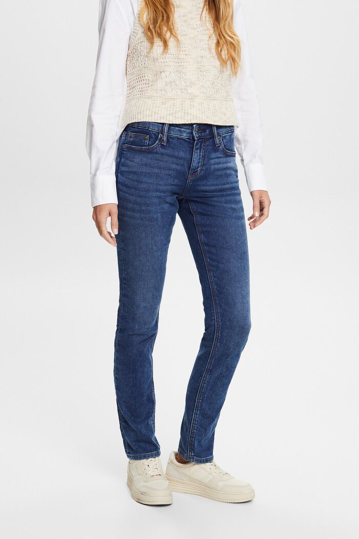 Slim fit stretch jeans, BLUE LIGHT WASHED, detail image number 0