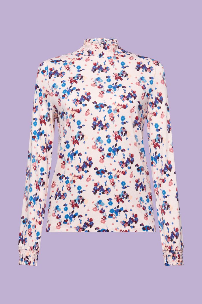 Patterned Jersey Longsleeve Top, LENZING™ ECOVERO™, PASTEL PINK, detail image number 6
