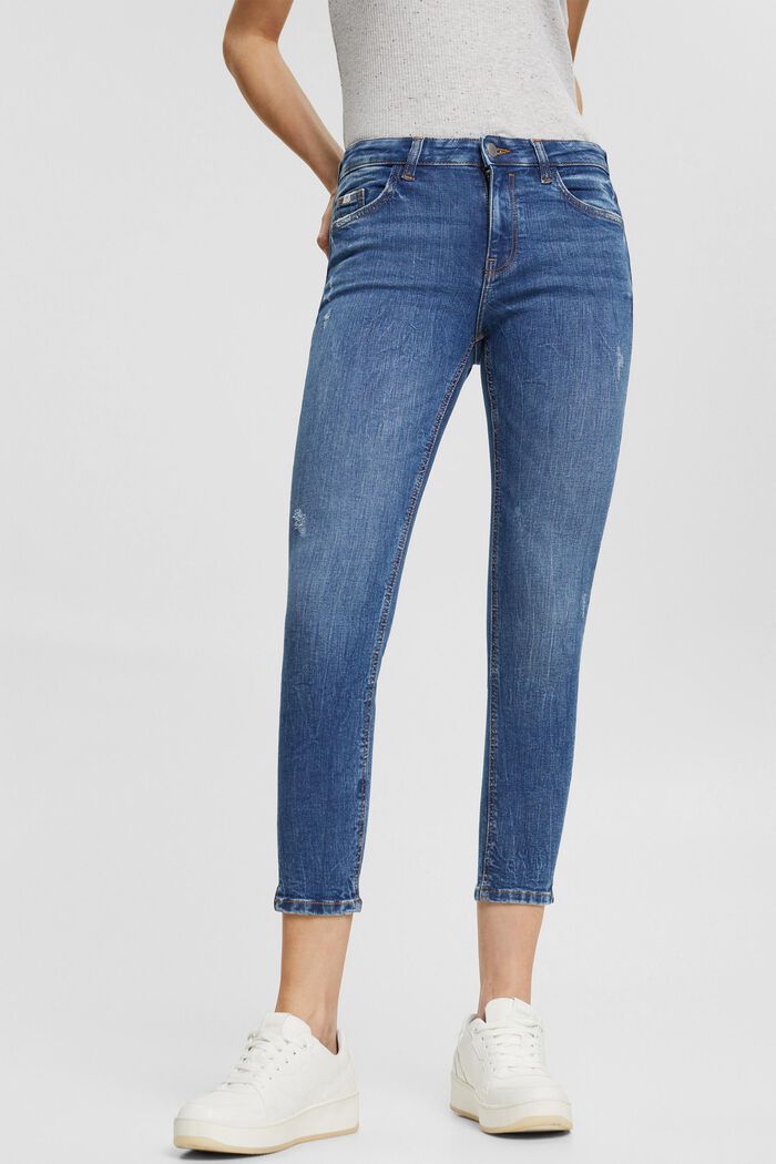 Stretch jeans made of organic cotton, BLUE MEDIUM WASHED, detail image number 0