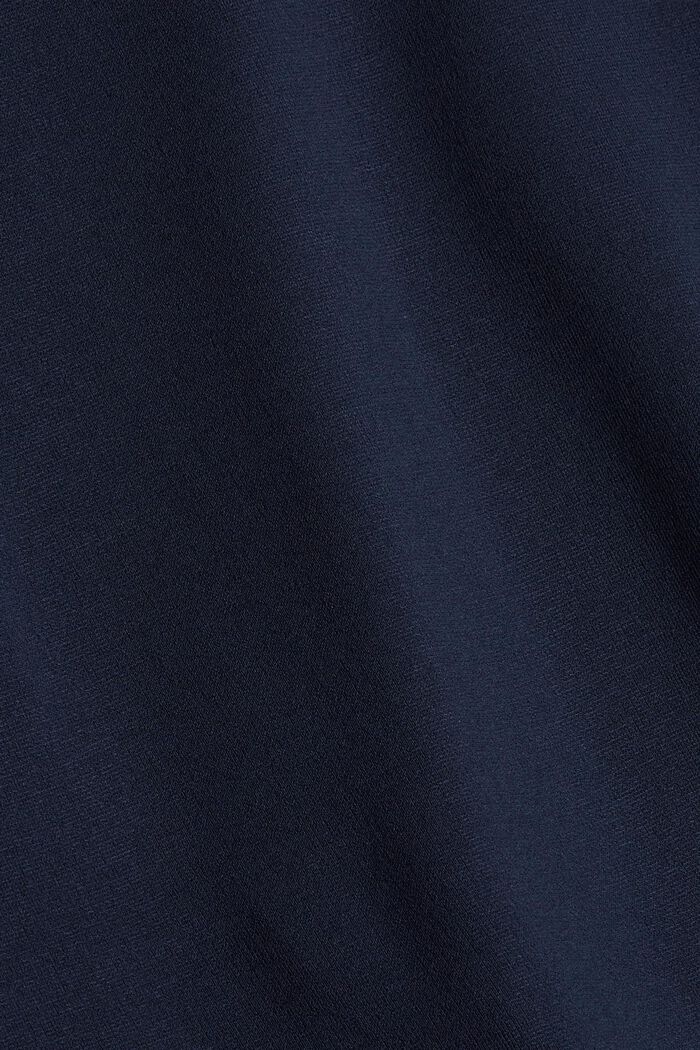 Knee-length knit dress with a flounce hem, NAVY, detail image number 4