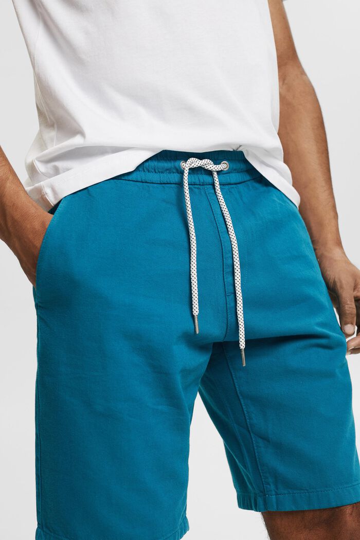 Shorts with drawstring waist, TEAL BLUE, detail image number 2