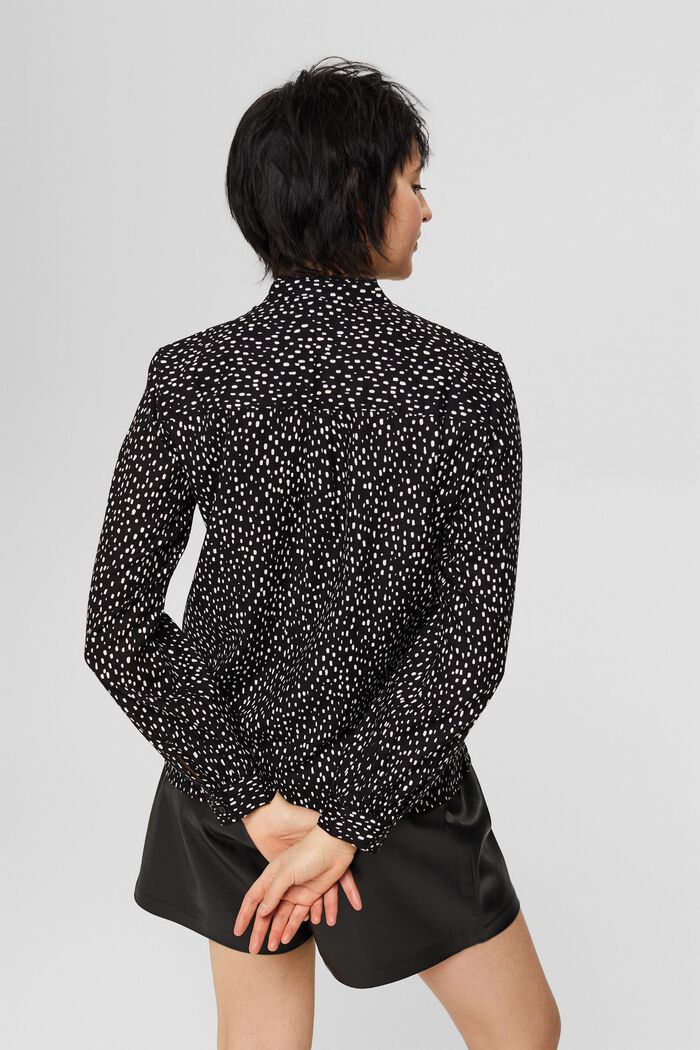 Patterned blouse with embroidery, BLACK, detail image number 3