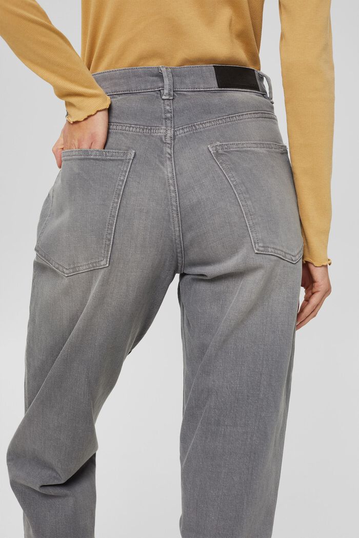 Trendy organic cotton jeans with stretch, GREY MEDIUM WASHED, detail image number 2